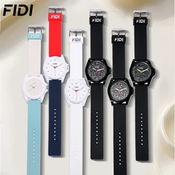 FIDI Unisex Quartz Watch - Multicolor Options, Silicone Band, Luminous Dial, Waterproof, Ideal for Students FDW1001