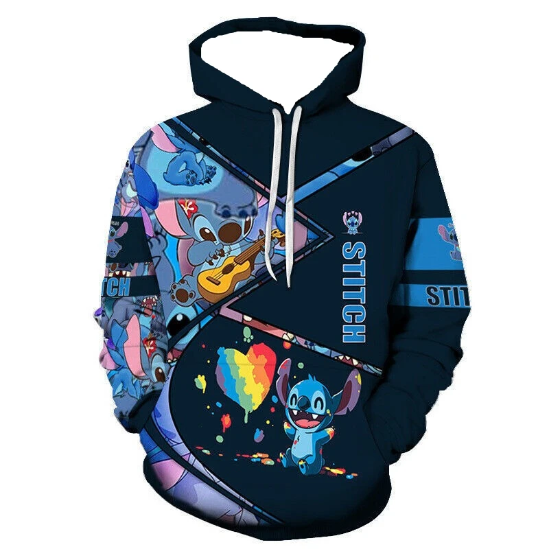 

Lilo and Stitch 3D Printed Men's and Women's Hooded Sweatshirts, Casual Tops, Autumn and Winter Children's Fashion Jackets