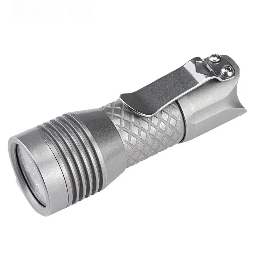 

In stockStainless Steel Tactical Flashlight 4* LEDs 2000 Lumen Lantern Compact EDC Flashlights & Torches with Rechargeable 16340