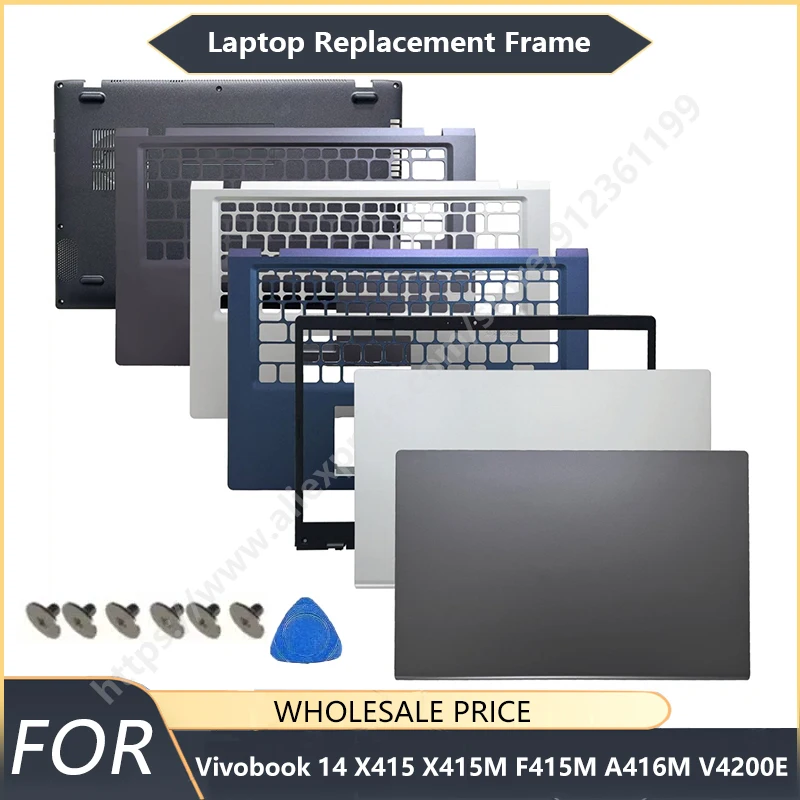 

NEW For Vivobook 14 X415 X415M F415M A416M V4200E Laptop LCD Back Cover Front Bezel Palmrest Bottom Case Laptop Frames