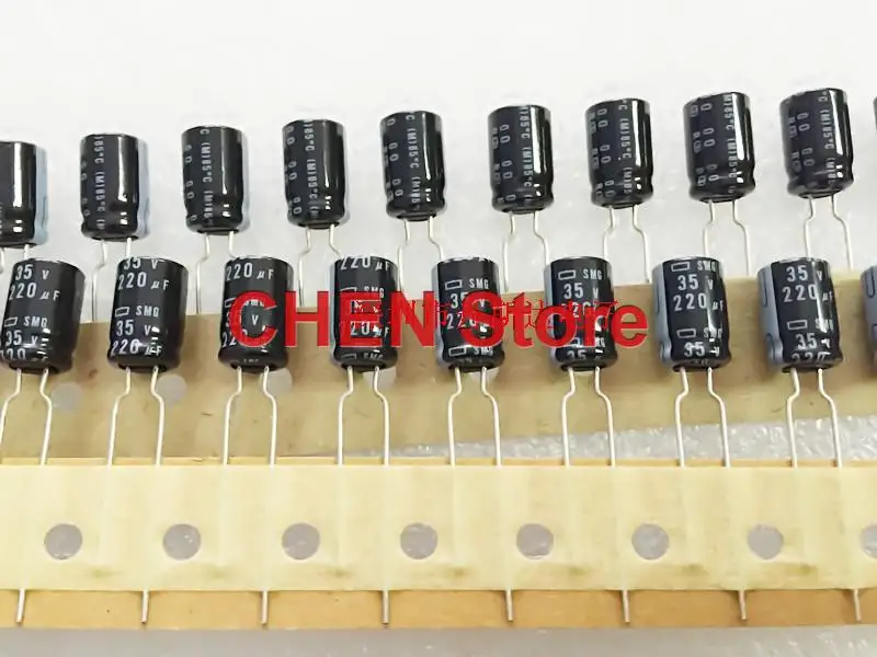 

50PCS Original Japan NIPPON SMG 35V220UF 8X11.5mm 85 degrees CHEMI-CON electrolytic capacitors NCC smg 220UF 35V