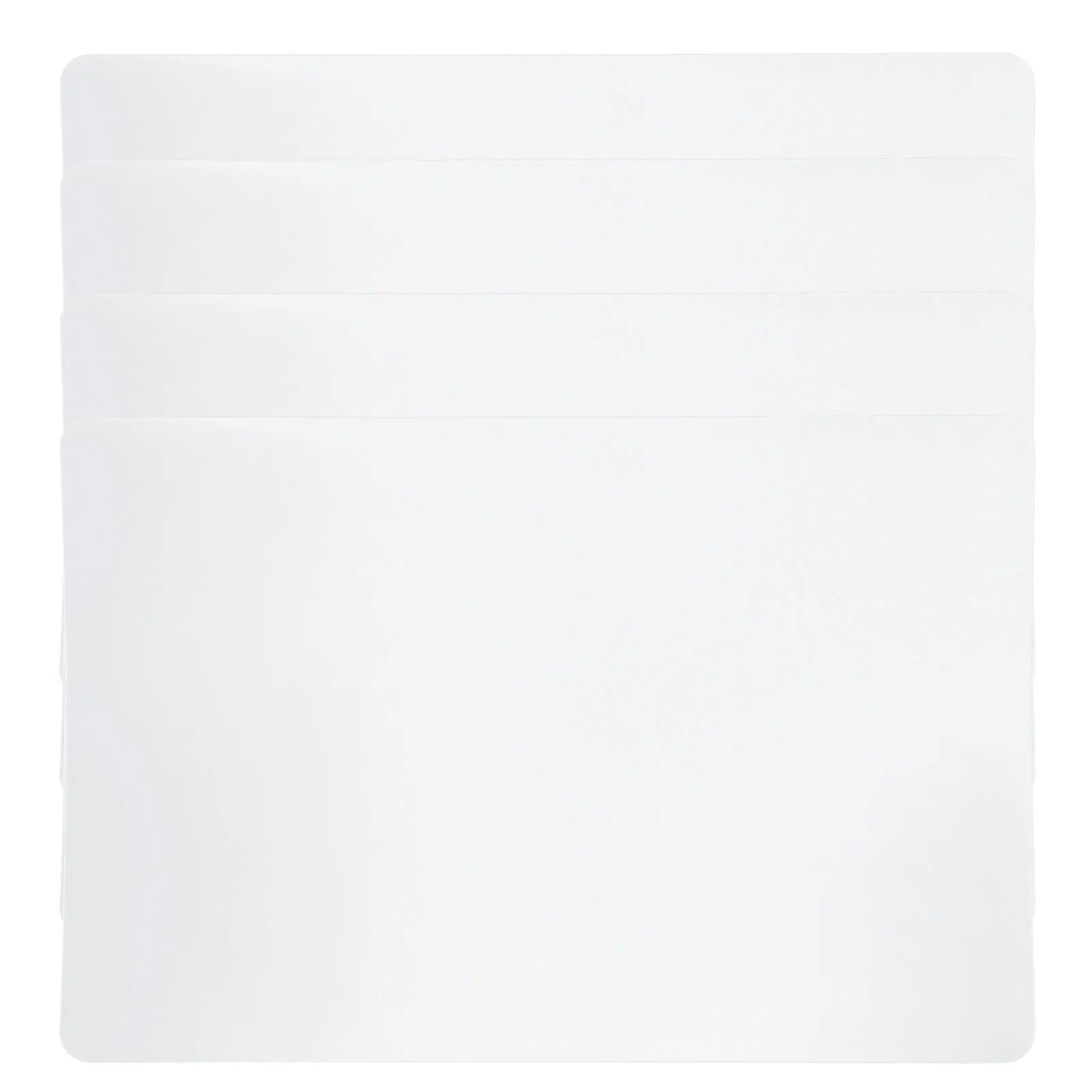 

4pcs Waterproof Oil-Proof Pvc Placemat Wear-Resistant Transparent Table Mat For Home Restaurant Hotel Portable Camping Use