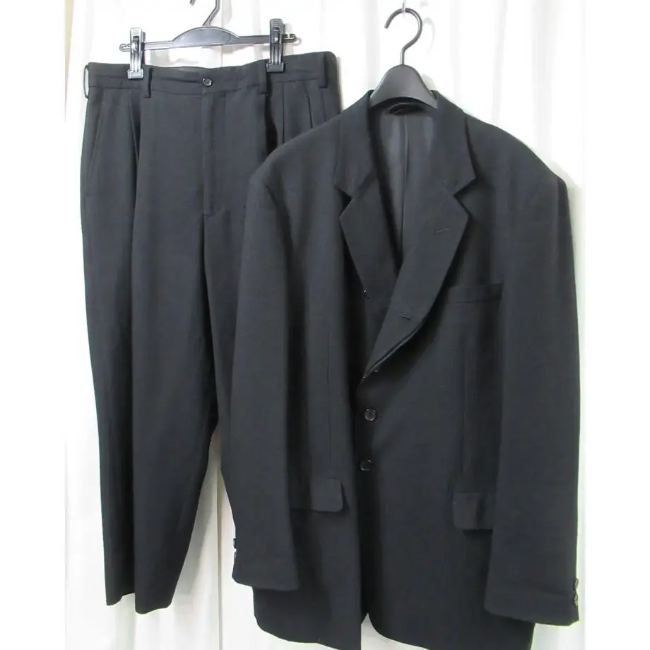 TOP-YAMAMOTO ® Business Style Men's Black Tailcoat Suit Formal Business Wool Jacket