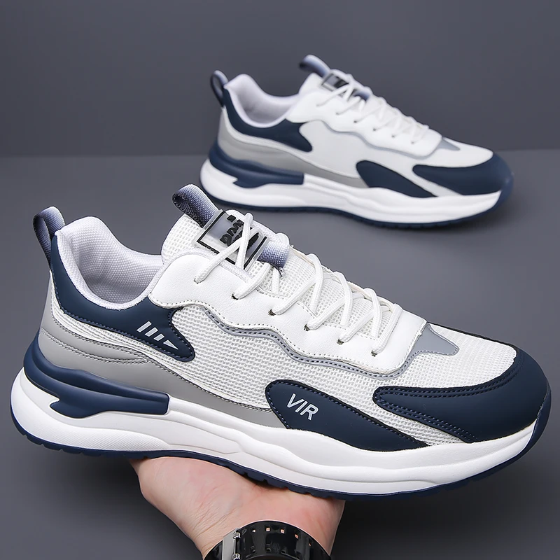 

2026 Spring and Summer New Men's Shoes, Mesh Sports Casual Shoes, Breathable, Color-Blocked, Lightweight, Comfortable, Youth Sho
