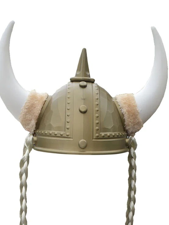 Vintage Knight Helmet Headgear Costume Hat with Horn Women Men Adult Viking Plastic Medieval Warrior Hat Party Cosplay Props