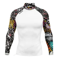 Hot Men's Surfing Shirt Sunset Camo Rashguard RIGHTTRACK For Surf Sportswear Beach UV Swimwear UPF50 Fabric Clothes
