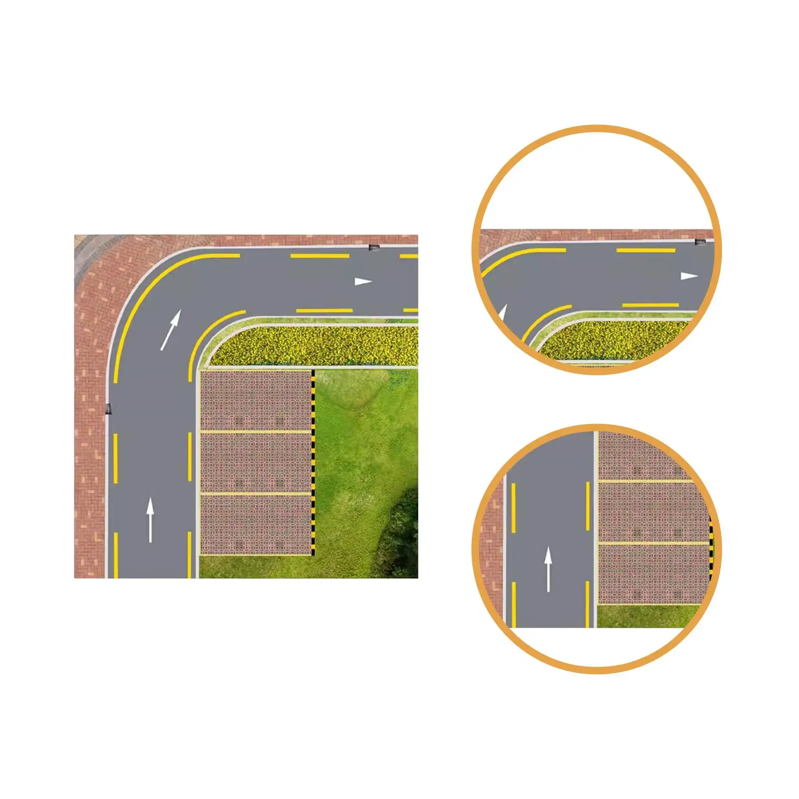 

1/64 Parking Lot Sticker 1:64 Model Car Display Wear Resistant Architectural