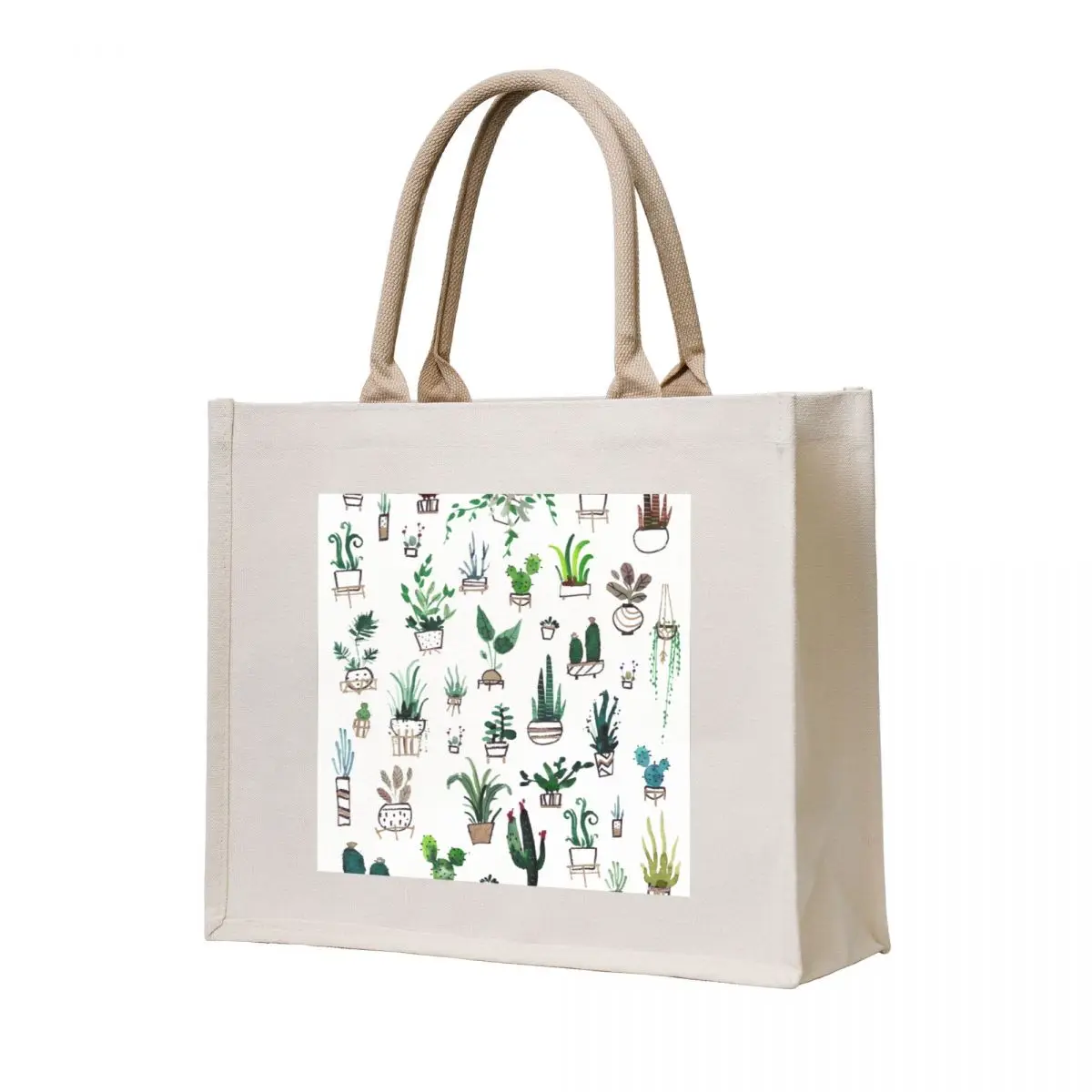 

Succulent Plants Watercolor Tote Bag bag for beach Fabric bag Gift Shopping bags
