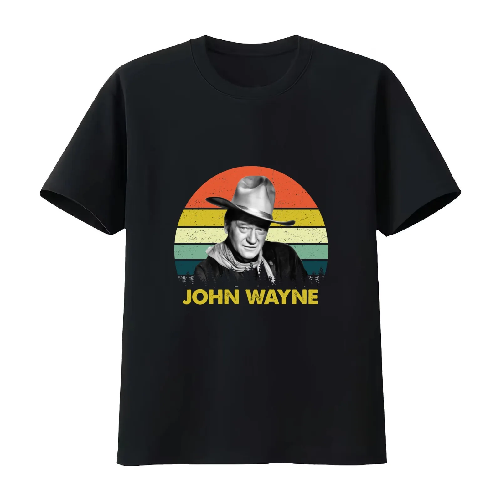 John Wayne 90s Cowboy Western| Perfect Gift|John Wayne T-Shirt Summer Casual Cotton Tee Oversized Streetwear Tops 100% Cotton