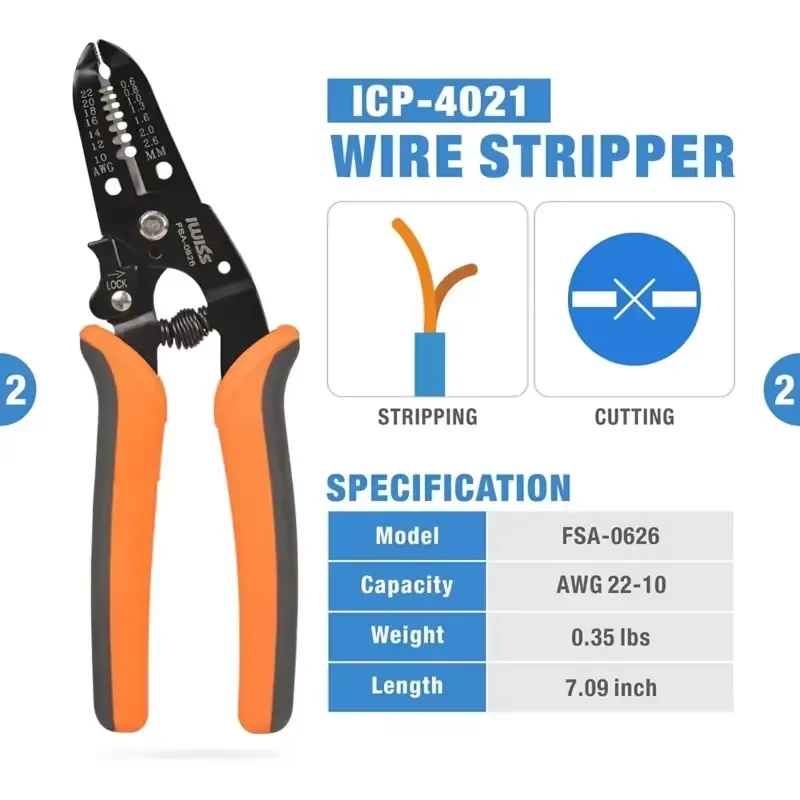 Brand For IWISS SN-PM Quick Change Ratcheting Crimper Tool Automotive Service Kit for Crimping Insulated Non-insulated - view 5