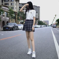 Harajuku 0Women Pleat Skirt 0Preppy Style Plaid 0Mini Cute Japanese School Uniforms Ladies Jupe Kawaii - Image 2