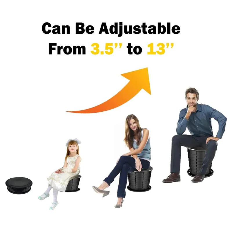 M15K-1Set Toilette portatile per adulti Bambini Vasino da campeggio esterno e mini toilette di emergenza Toilette pieghevole per auto da viaggio in plastica