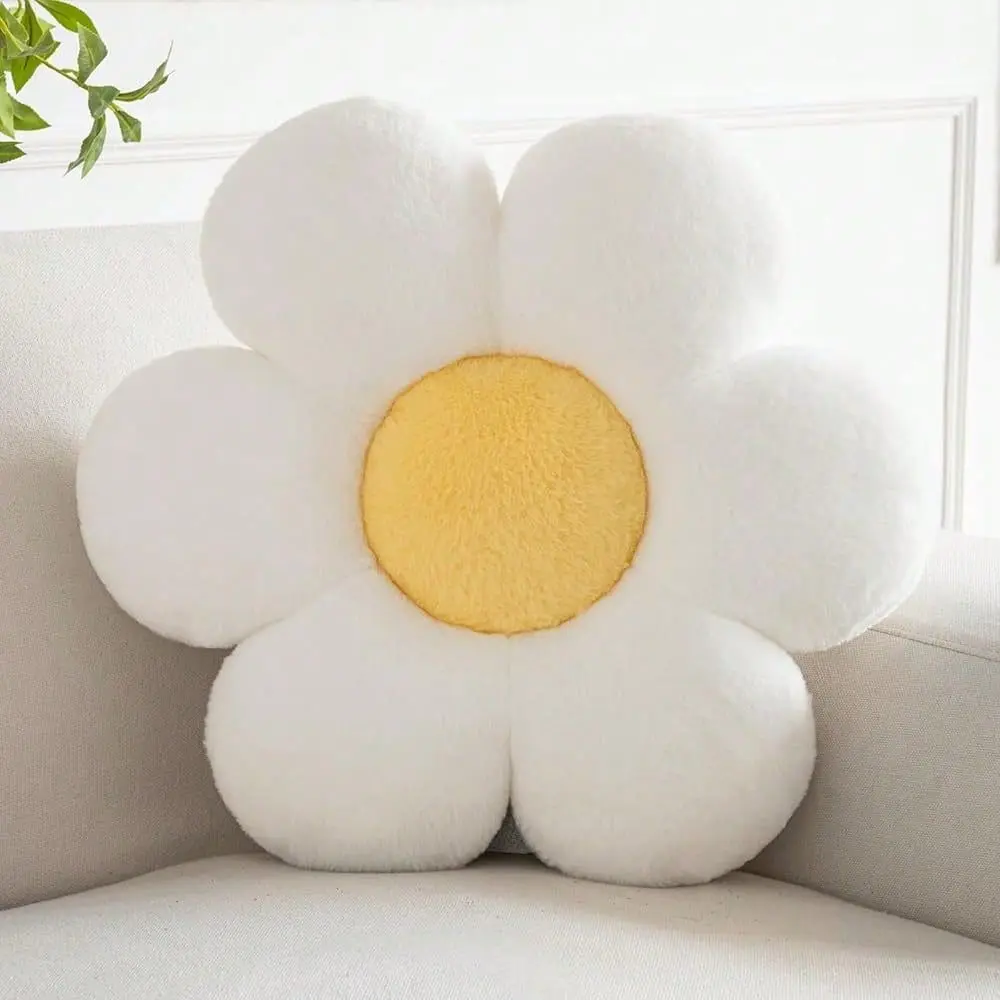 

Flower Pillows, Decorative Pillows For Couch, Cute Daisy Pillow For Bed, Flower Shaped Decorative Throw Pillow Room Decor White