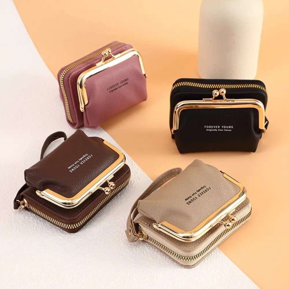

New PU Leather Women Short Wallet Zipper Hasp Multi-Cards Slim Small Wallet Waterproof Coin Purse Women Girls