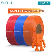SUNLU 3KG PLA/PETG Filament 1.75mm 1KG Without Tray 3D Printer Filament for 3D Printer& 3D Pen，Refll Filament