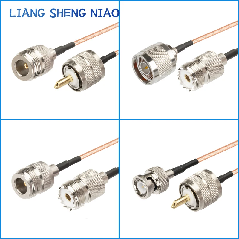 RG316 coaxial Cable UHF PL259 Male Plug 50 Ohm RF Extension Cable Connector Adapter UHF series RF Jumper Pigtail 0.1m-30m