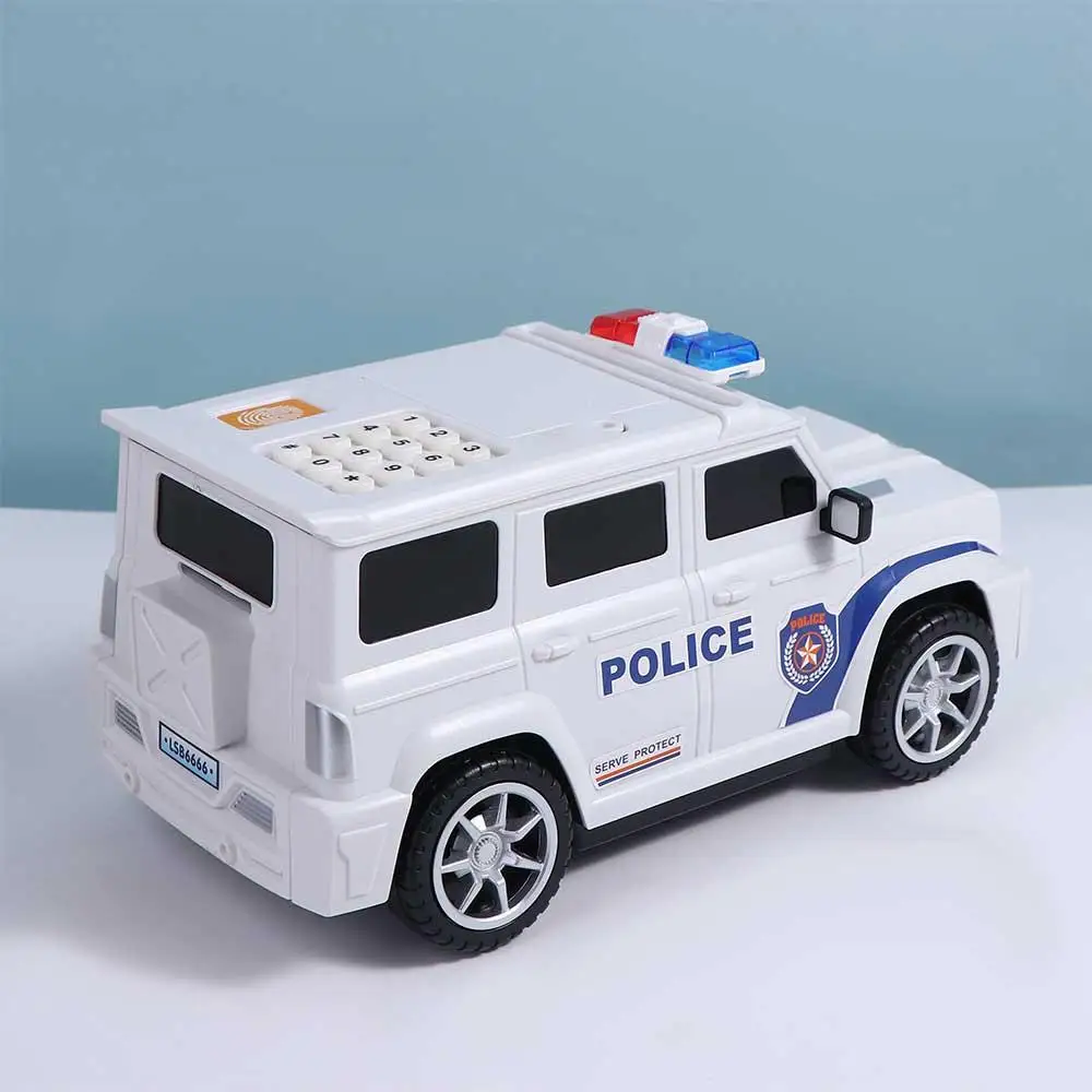 Boîte de monnaie avec mot de passe pour enfants, jouets pour enfants, mot de passe par empreinte digitale, boîte d'économie d'argent, modèle de voiture, tirelire, modèle de voiture Swat
