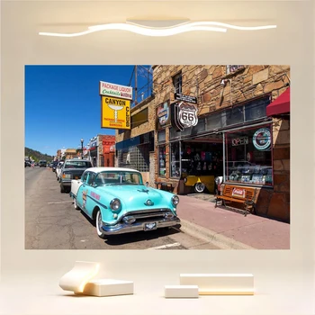 미국 역사 거리 장면 및 클래식 자동차 기념품, 루트 66 배경, 웨스트 애리조나 루트 파티 배경 