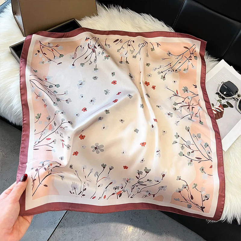 

Новый шелковый платок из искусственного шелка 2026 года, женский элегантный шейный платок, высококачественный декоративный шарф, оптовая продажа, носовой платок, карманный платок