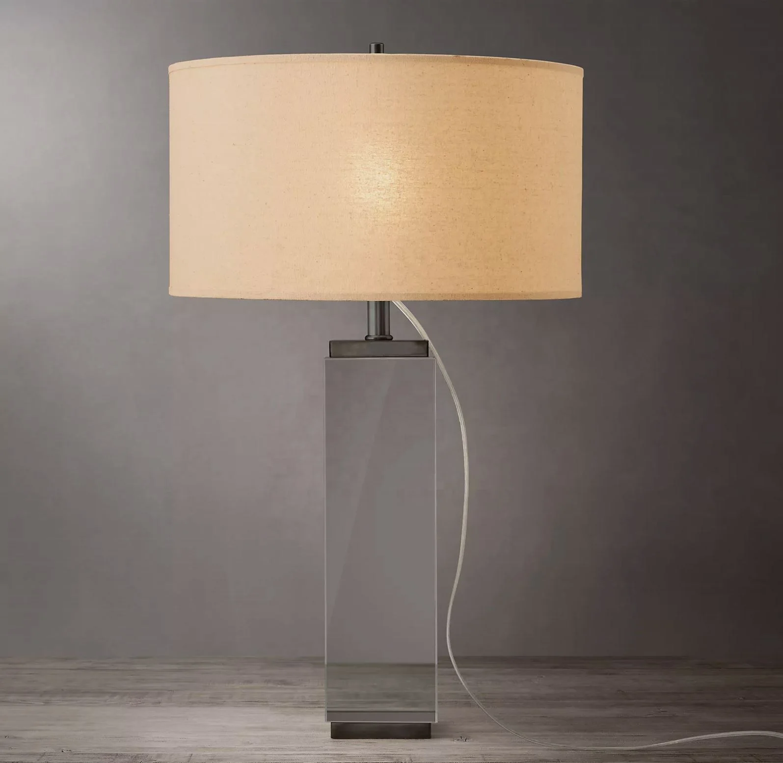 Modern Square Column Crystal Table Lamp Crystal Table Lights Bedroom Reading Room Decoration Besides Desk Lighting TL1020/1