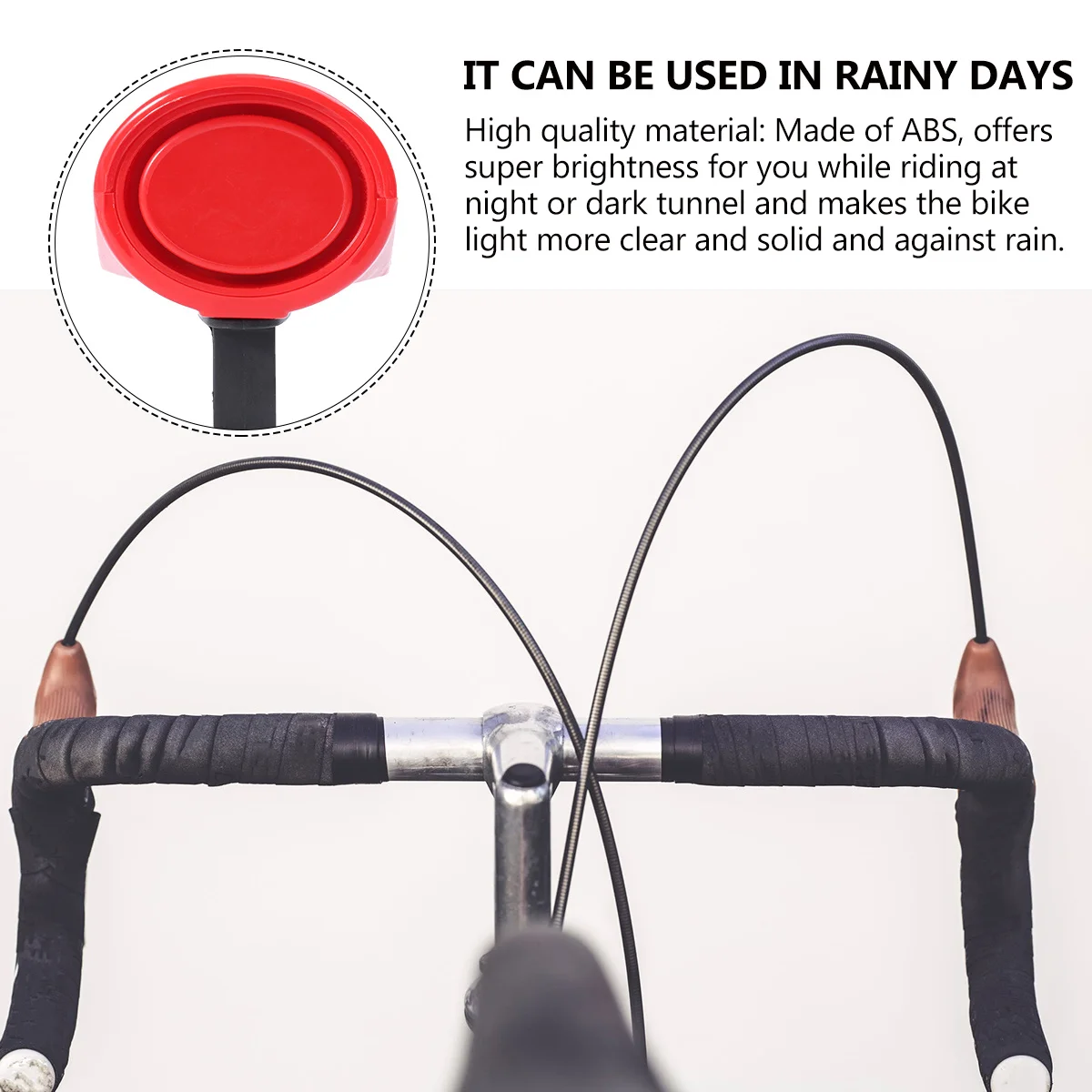 Bicycle Electronic Horn Waterproof Electric Trumpet Red Abs Material Bright Led Light For Night Riding Mountain Road Bike