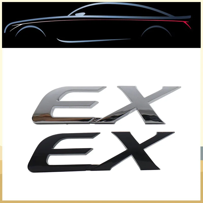 3D Premium EX E X for Japan Japanese SUV Off Road car Engine Hood Fender trunk Tail Rear Decal Emblem Badge Sticker