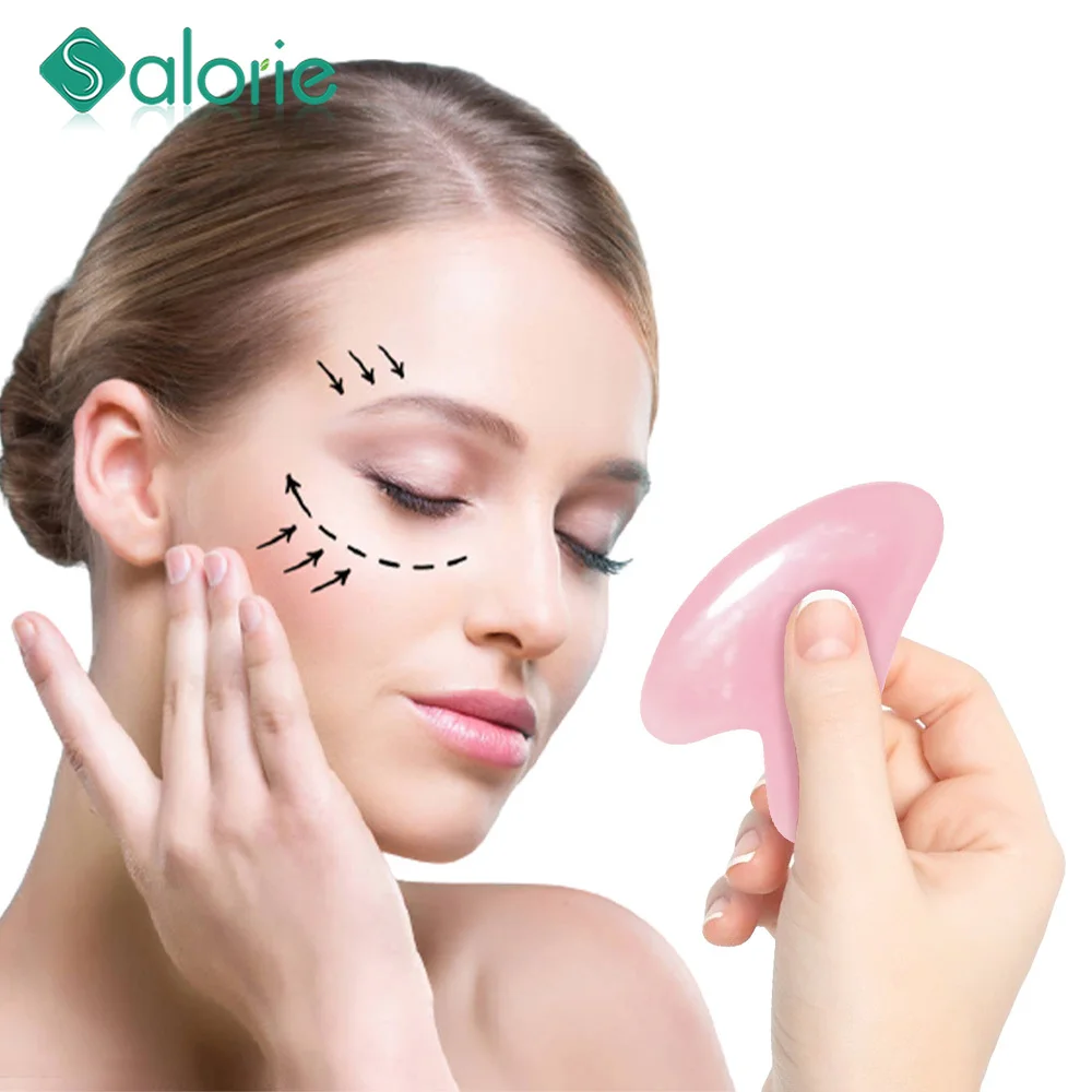 Natural Resin Guasha Massager for Face Scraper Thin Face Skin Lifting Guasha Plate Facial Lifting Massage Beauty Skin Care