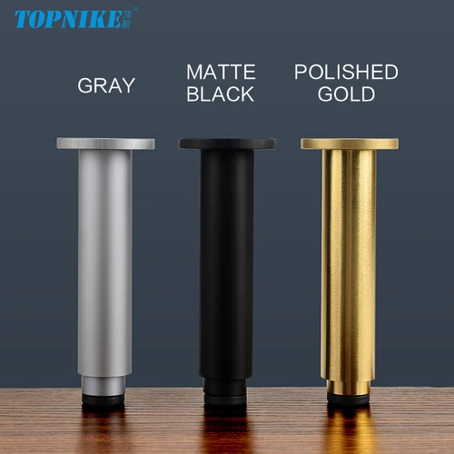 Pata de soporte ajustable telescópica de aleación de aluminio, herrajes para muebles, patas de Metal, pie de repuesto para gabinete a prueba de humedad ​