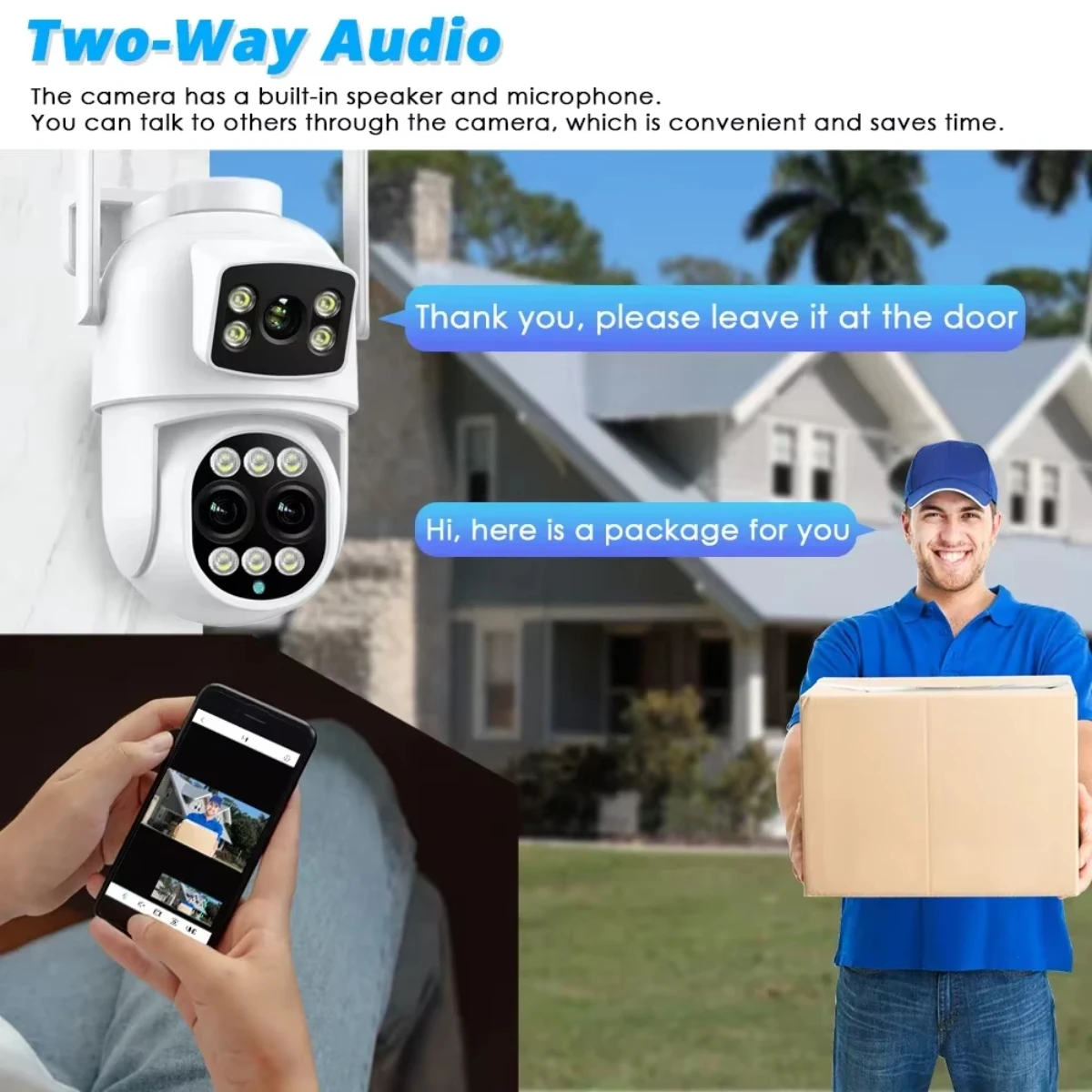 Overscam Draadloos CCTV-systeem WiFi-camerakit 9MP IP-camera met 8X PTZ-zoom Beveiliging Audio 8CH NVR Videobewakingsset ICsee