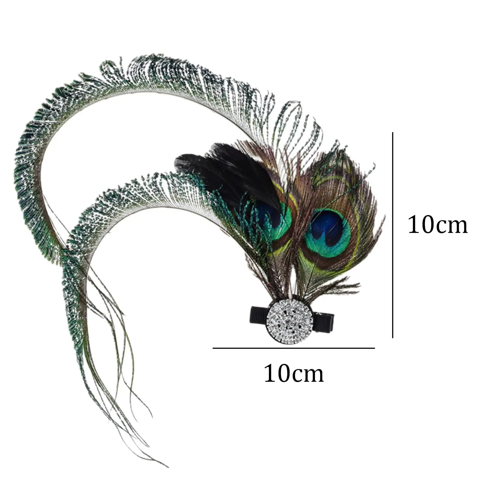 

Заколки для волос с павлиньими перьями для женщин, повязка на голову для девушек, аксессуары для волос для подружек невесты, для выступления на сцене, подарок на свадьбу, Хэллоуин