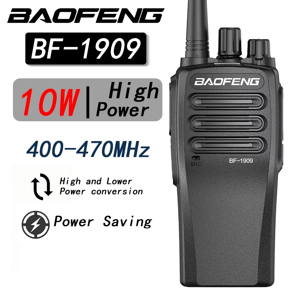 BF-1909 High Power Walkie Talkie Long Range Two Way Radio Type-C Charging Transmitter Upgrade for BF-888S UV-5R UV-82