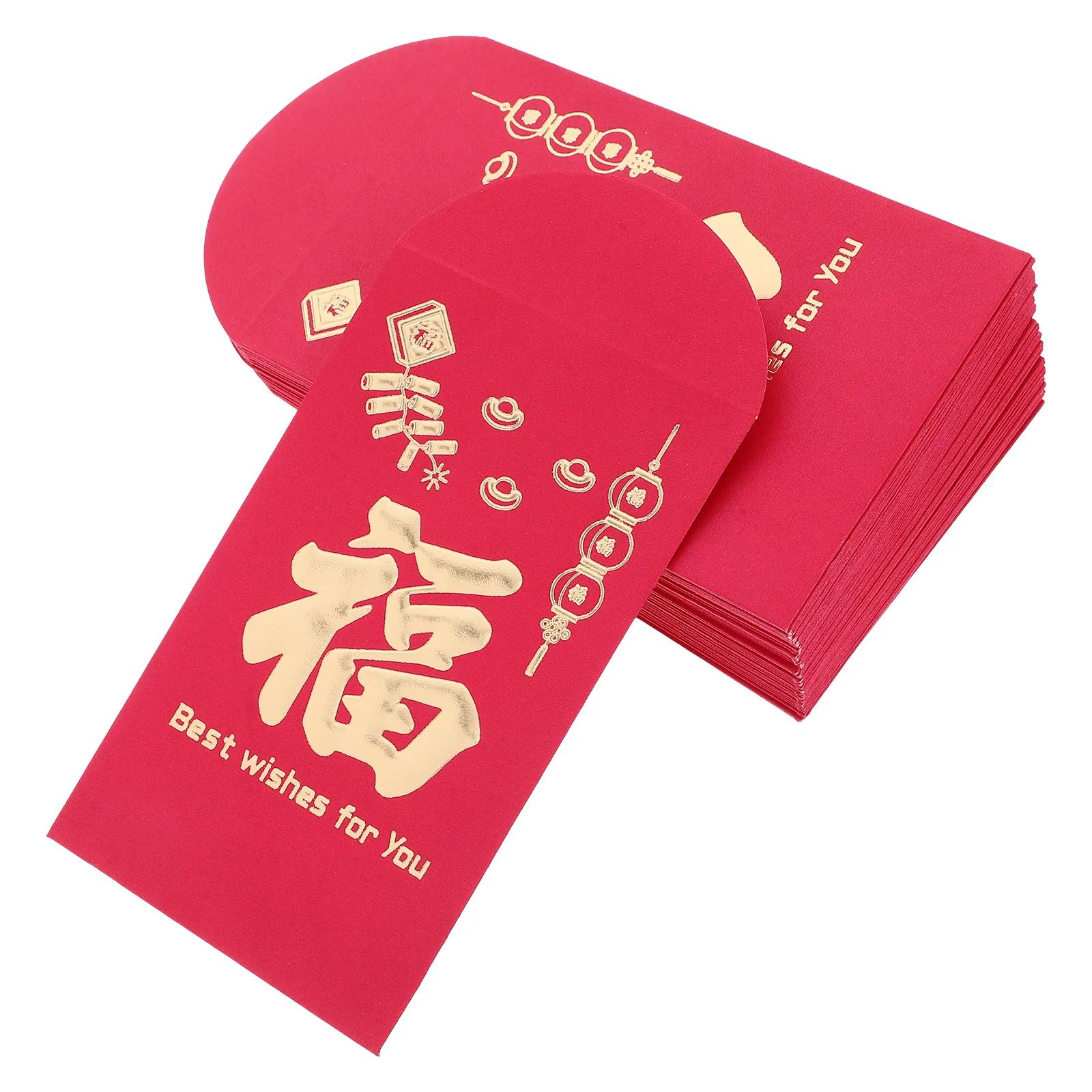 

50pcs Red Envelope Bags Lightweight Traditional Paper Packets for Spring Festival Lunar New Year Money Pouch Gifts