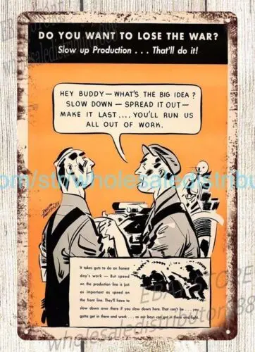 1942 هل تريد أن تفقد الحرب WW2 علامة معدنية من القصدير جدار الفن مطعم حانة