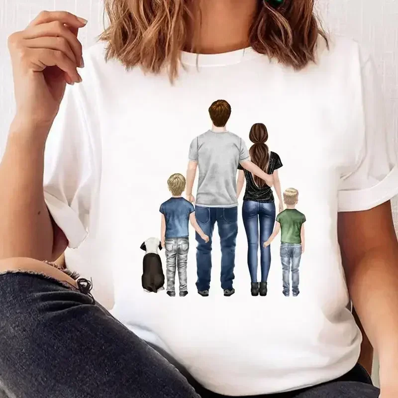 Women Family Trend New Lovely Mom Mama Tee Fashion T Shirt Graphic T-shirt Short Sleeve Female Cartoon Top Ladies Clothing