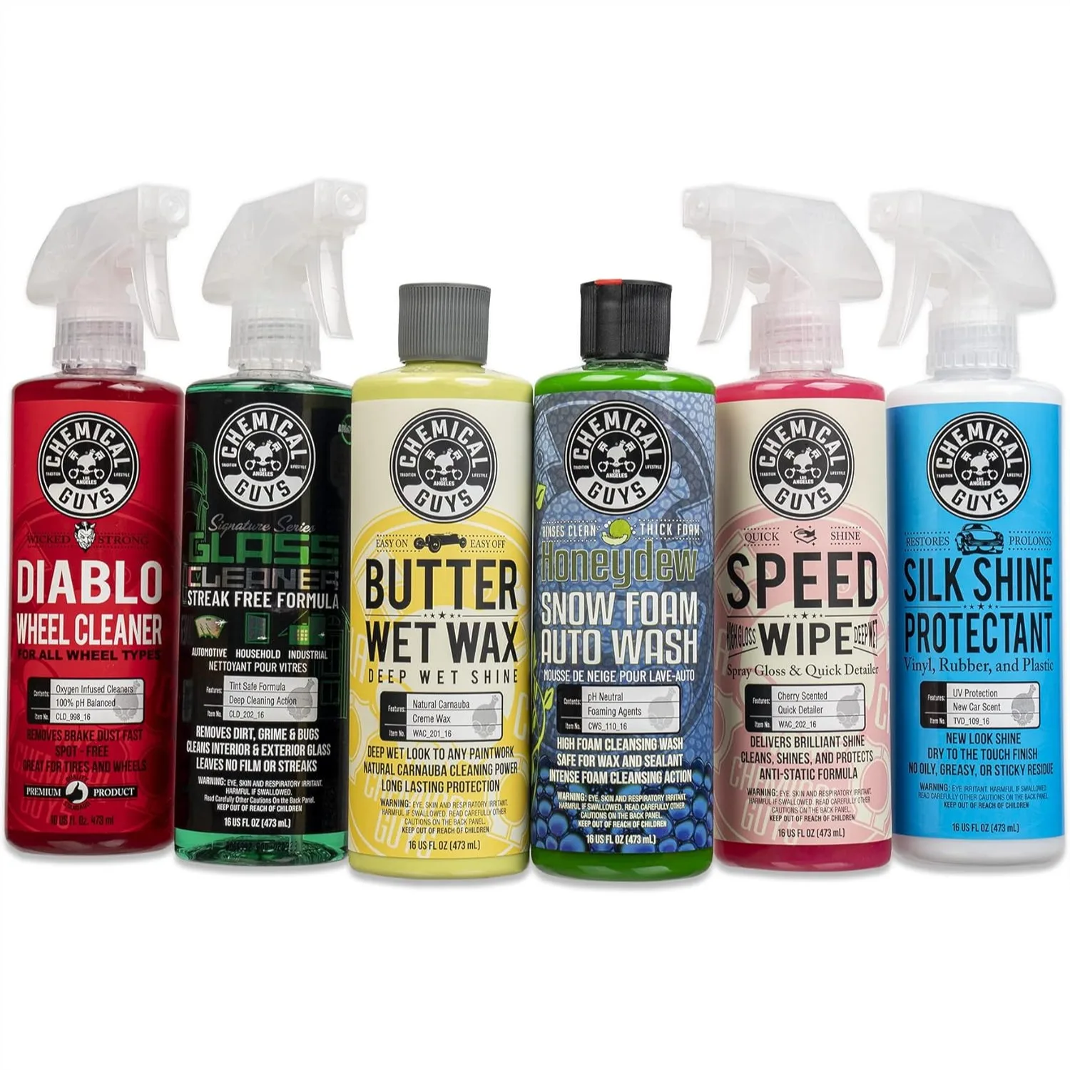 

Car Wash Foam Blaster Refill Kit with Honeydew Snow Foam, Butter Wet Wax, Wheel Cleaner, Glass Cleaner & More for Cars Trucks