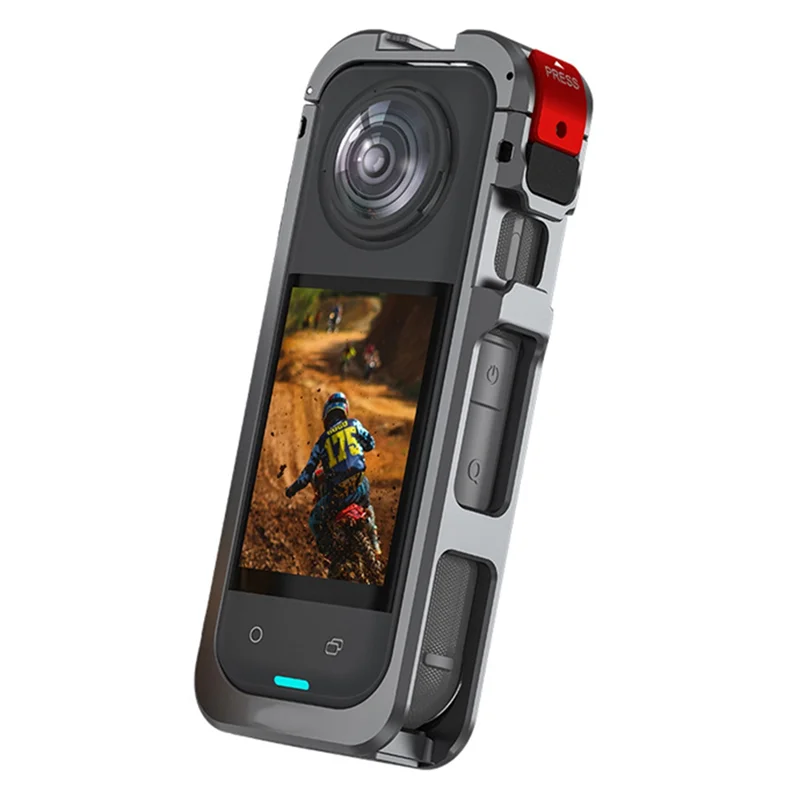 AP-For Insta360 X5 Metal Frame Sports Camera Lens Cover Fixed Clip For Horizontal Shooting Of Accessories