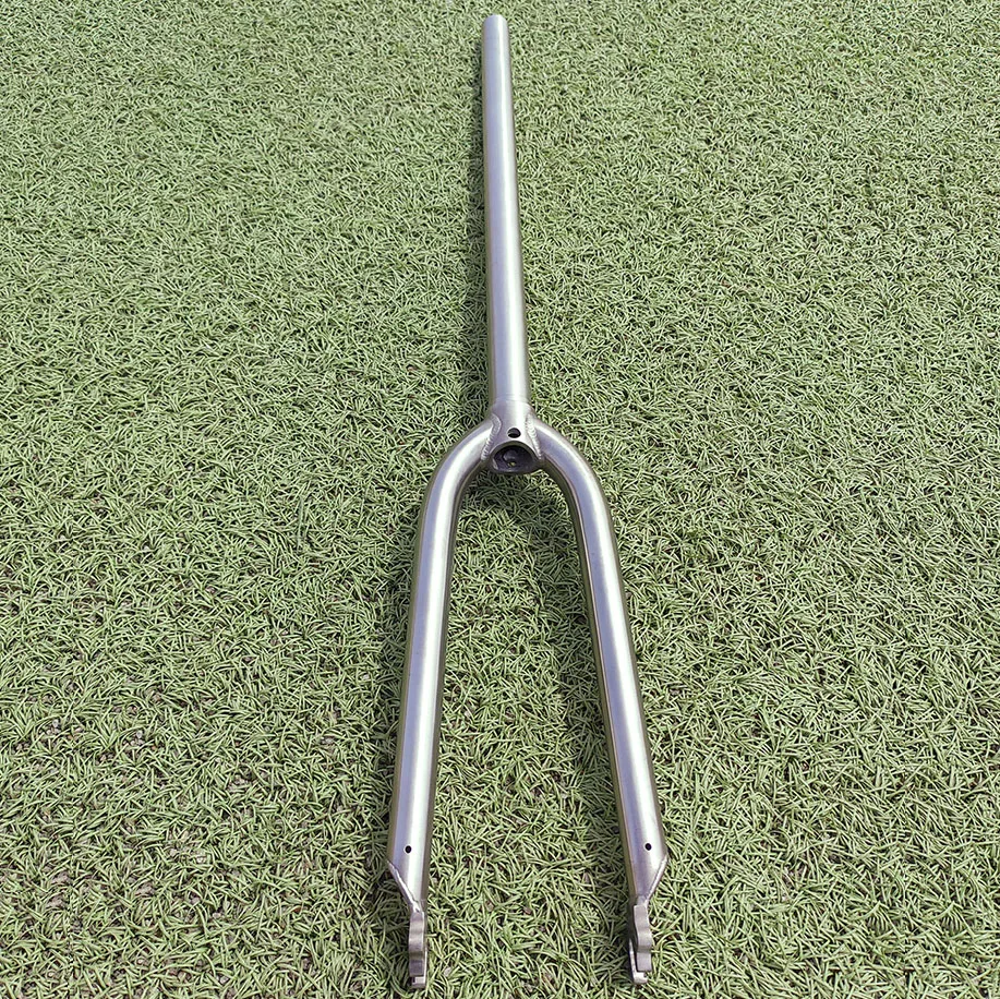 Mini titanium bike front fork, V brake system, for road bike