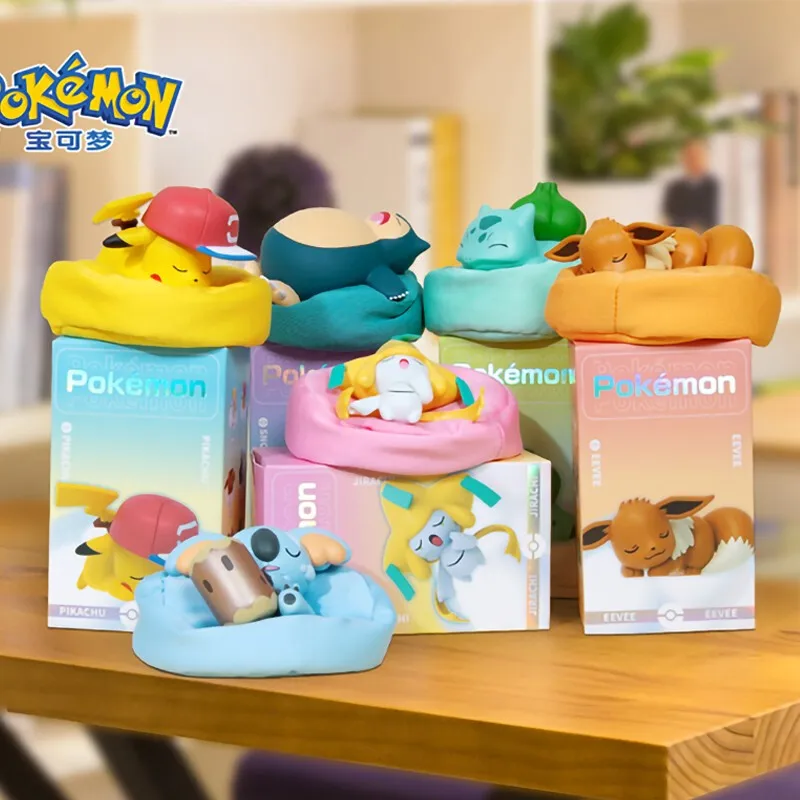 Hot Anime Figures Pokemon Pikachu Snorlax Eevee Komala Toys Action Figure Desktop Decoration Ornament Birthday Gift For Kids Boy