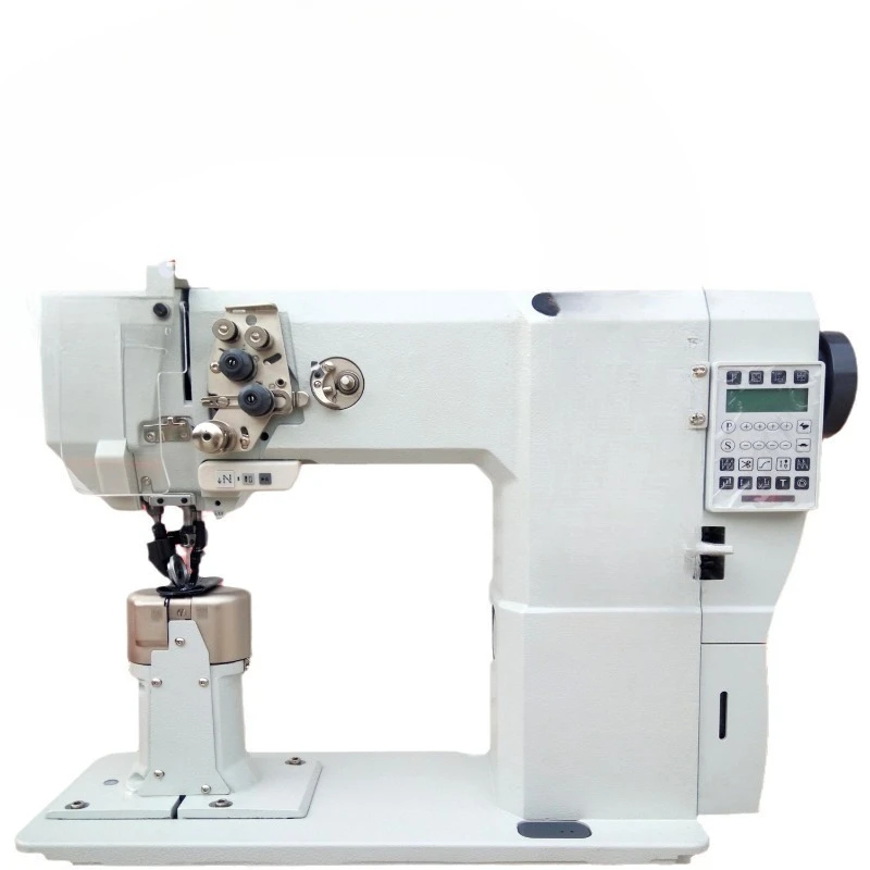 Automatic thread cutting, automatic air pressure foot roller cart, shoe making machine operation video