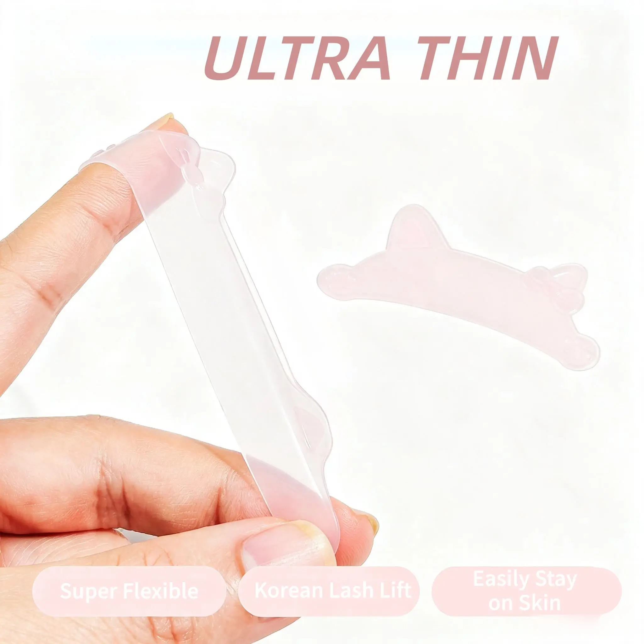 Lomansa Korean Super Sticky Bow Tie Flat Eyelash Lift Shields Lash Lift Pad Glueless For No.1 Perm Soften Lash Lift Rods Tool