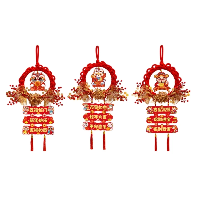 Stylish Fu Character Hanging Decors Functional 2025 Chinese New Year Hanging Decors to Enhances Festival Spirit