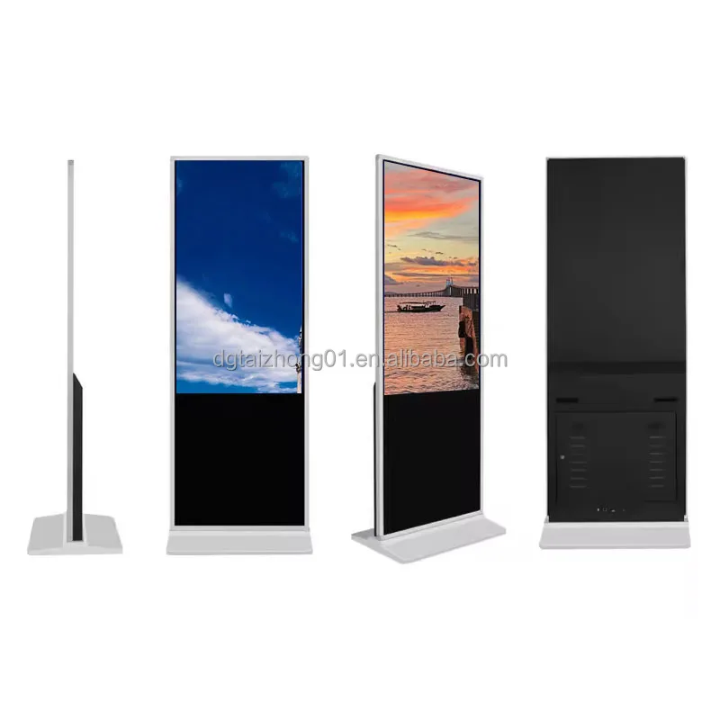 65/75 Zoll Android 4K Werbebildschirme Einkaufszentrum Ausstellungshalle LCD Digital Touch Screen Display Stand