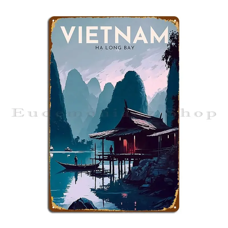 Ha Long Bay Vietnam Poster Metal Sign Printing Customize Sign Living Room Club Tin Sign Poster