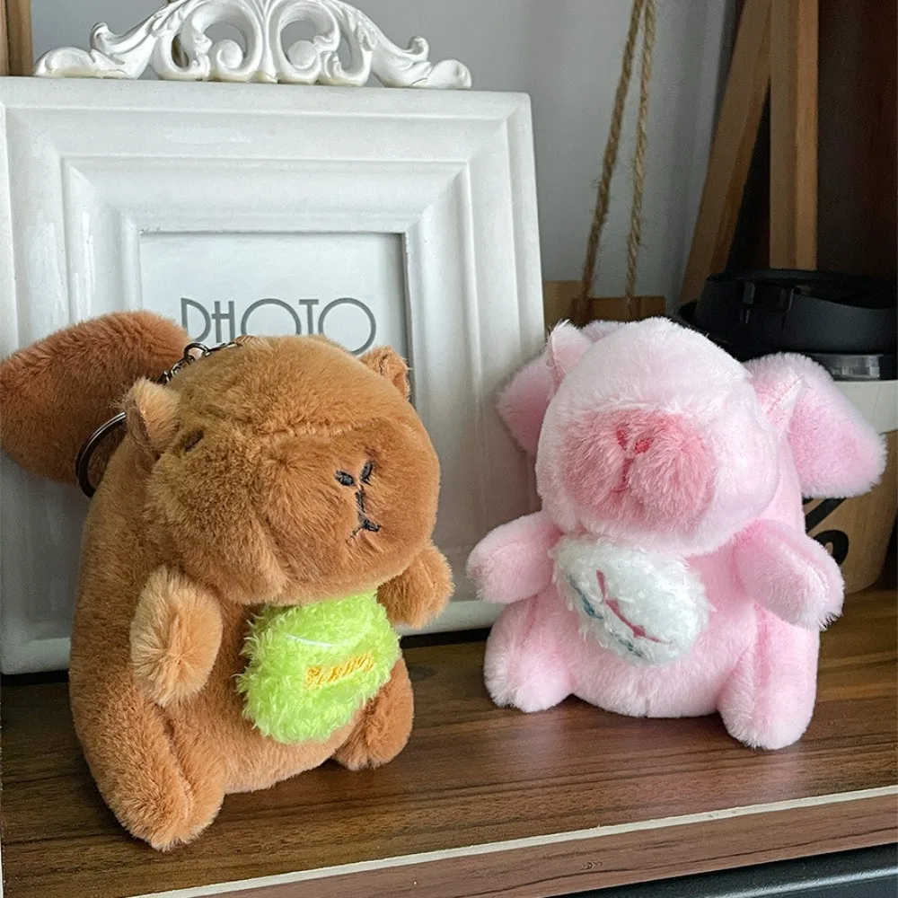 مع أجنحة كابيبارا أفخم قلادة أجنحة يرتجف سحب حبل كابيبارا أفخم كيرينغ الكرتون مضحك كابيبارا بلوشي دمية #3