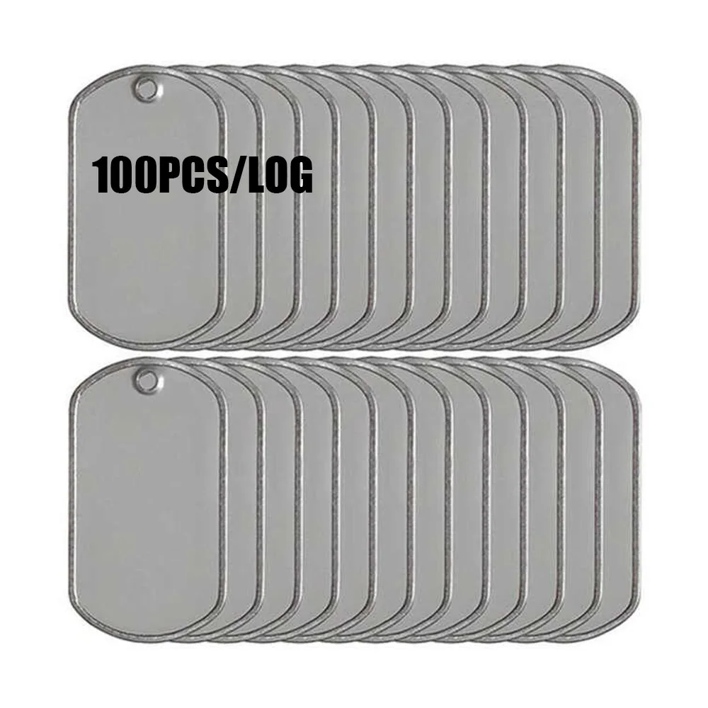 Imagem -03 - Personalizado Pet Tags em Branco Nome Pingente Dog Tag Personalizado 100 Pcs Aço Inoxidável