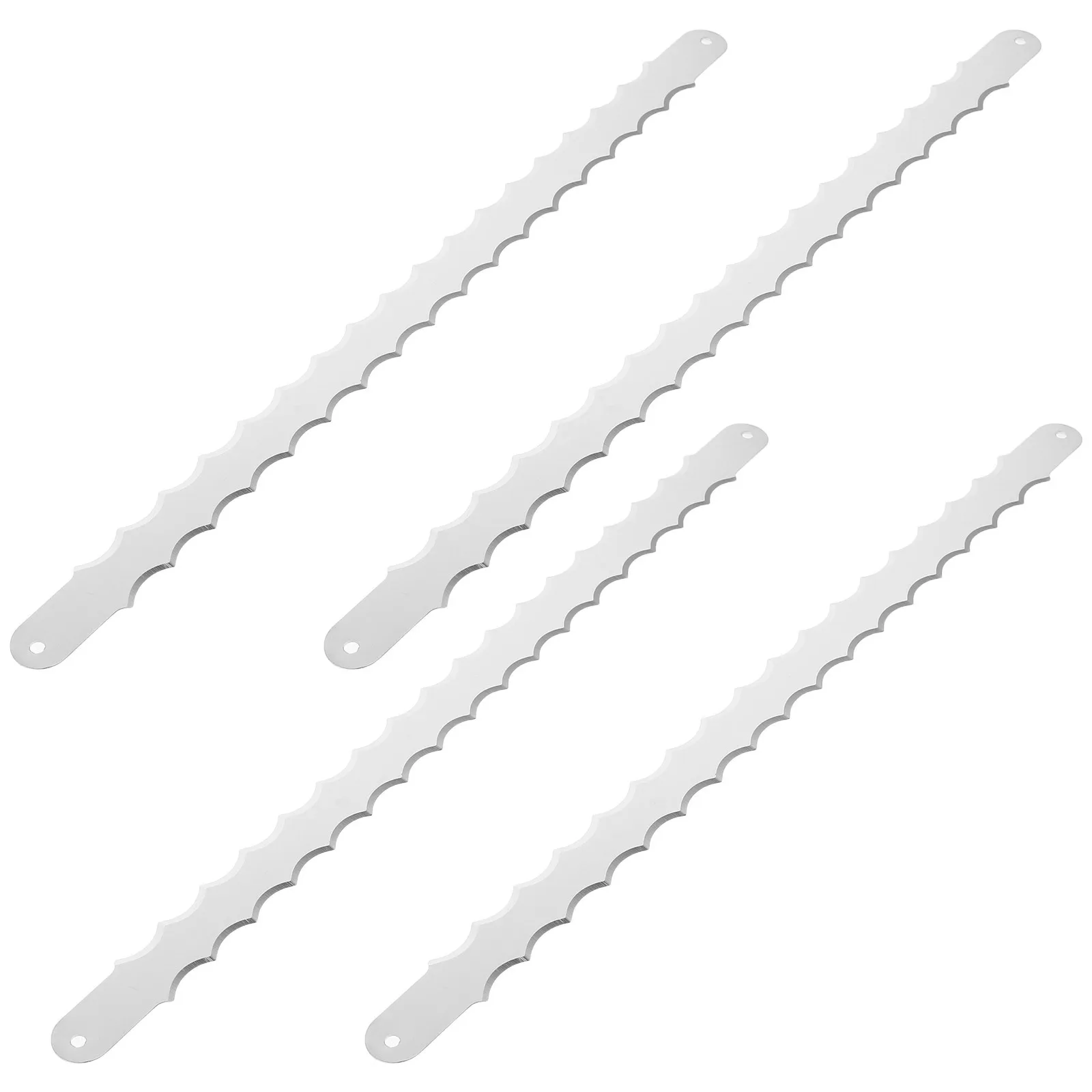 

4Pcs Dual-Sided Bread Saw Blade 10.5 Stainless Steel Serrated Cutter Bakery Slicer Toast Cake Cutting Tool Bread Machine Parts