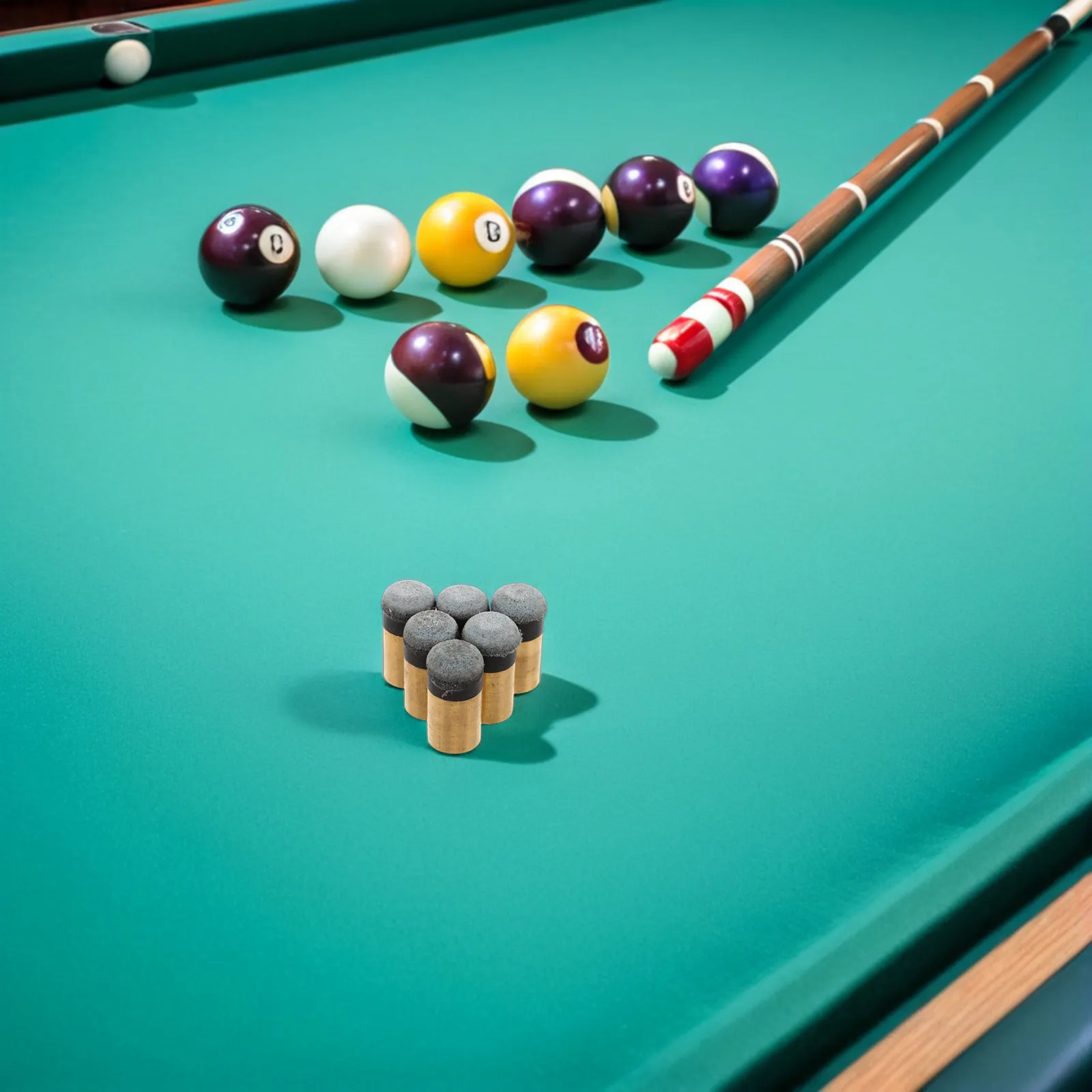 

Набор из 6 сменных наконечников для бильярдного кия, 13 мм, для ремонта кия, аксессуары для бильярдного стола, наконечники для снукера и пула