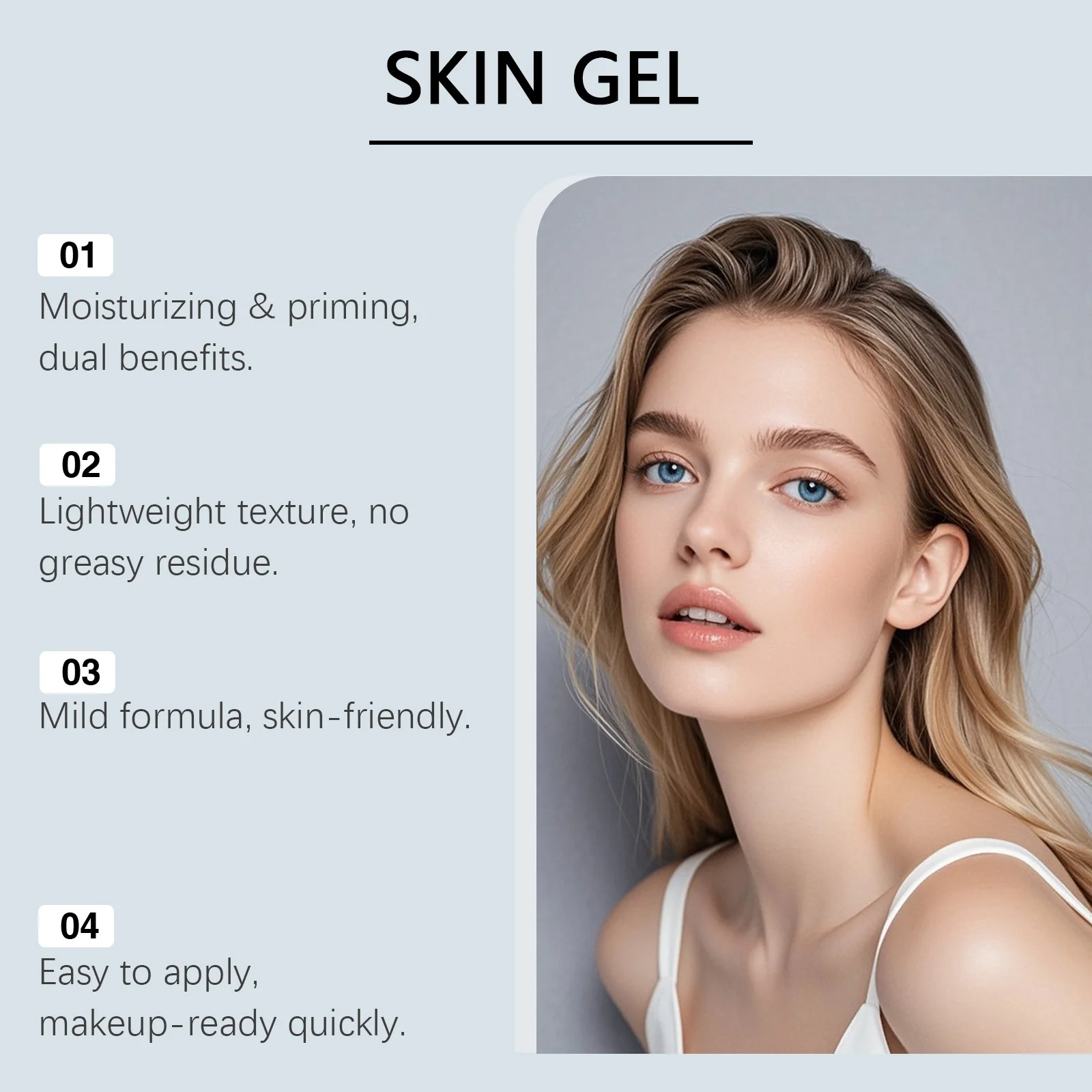 كريم جل مرطب للمكياج الاحترافي نياسيناميد لا تشوبه شائبة زجاج متوهج طبيعي للتحكم في زيت البشرة تنعيم قاعدة مكياج مرطب للوجه #3