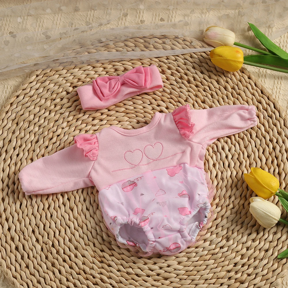 Reborn Puppenkleidung 16 Zoll 40cm Set Body Mütze Puppen Outfit Kleidung Zubehör Geschenk für Kinder zum Anziehen und Spielen Puppenzubehör Mini Puppe – Detail 24