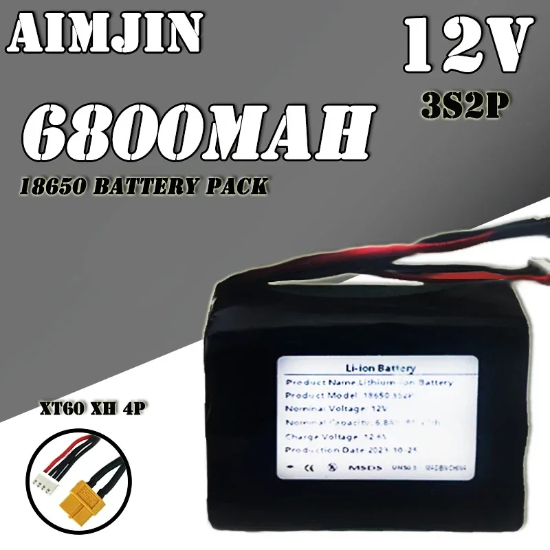 

18650 3S2P 12V 6800mAh Rechargeable Lithium-ion Battery Pack 12.6V Charging Battery